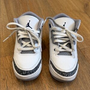 Nike Jordans Kids White and Gray Sneakers